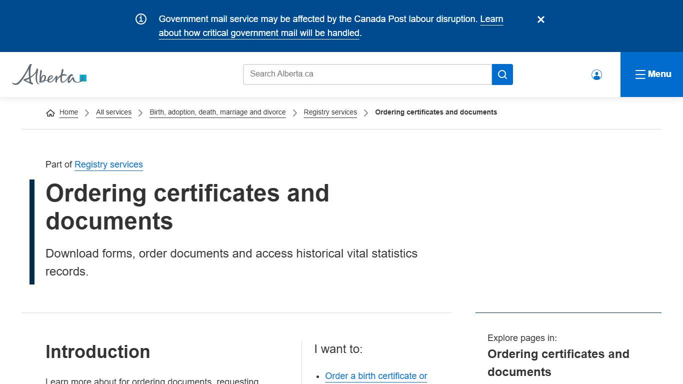 Ordering certificates and documents Alberta.ca